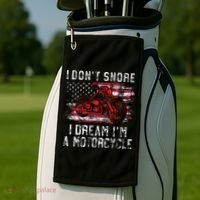 I DonT Snore I Dream IM A Motorcycle Club Snoring Biker Golf Towel thumb 2
