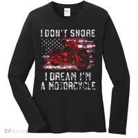 I DonT Snore I Dream IM A Motorcycle Club Snoring Biker Women's Long Sleeve Shirt thumb 0