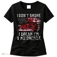 I DonT Snore I Dream IM A Motorcycle Club Snoring Biker Women's T-Shirt thumb 0