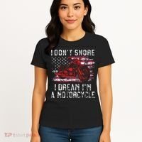 I DonT Snore I Dream IM A Motorcycle Club Snoring Biker Women's T-Shirt thumb 4