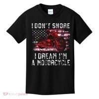 I DonT Snore I Dream IM A Motorcycle Club Snoring Biker Kids T-Shirt thumb 0