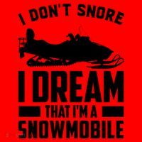 I Don't Snore I Dream That I'm A Snowmobile Santa Hat thumb 1
