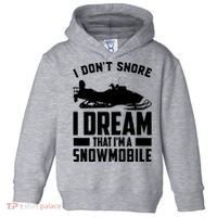 I Don't Snore I Dream That I'm A Snowmobile Toddler Hoodie thumb 0