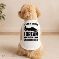 I Don't Snore I Dream That I'm A Snowmobile Doggie Tank thumb 2