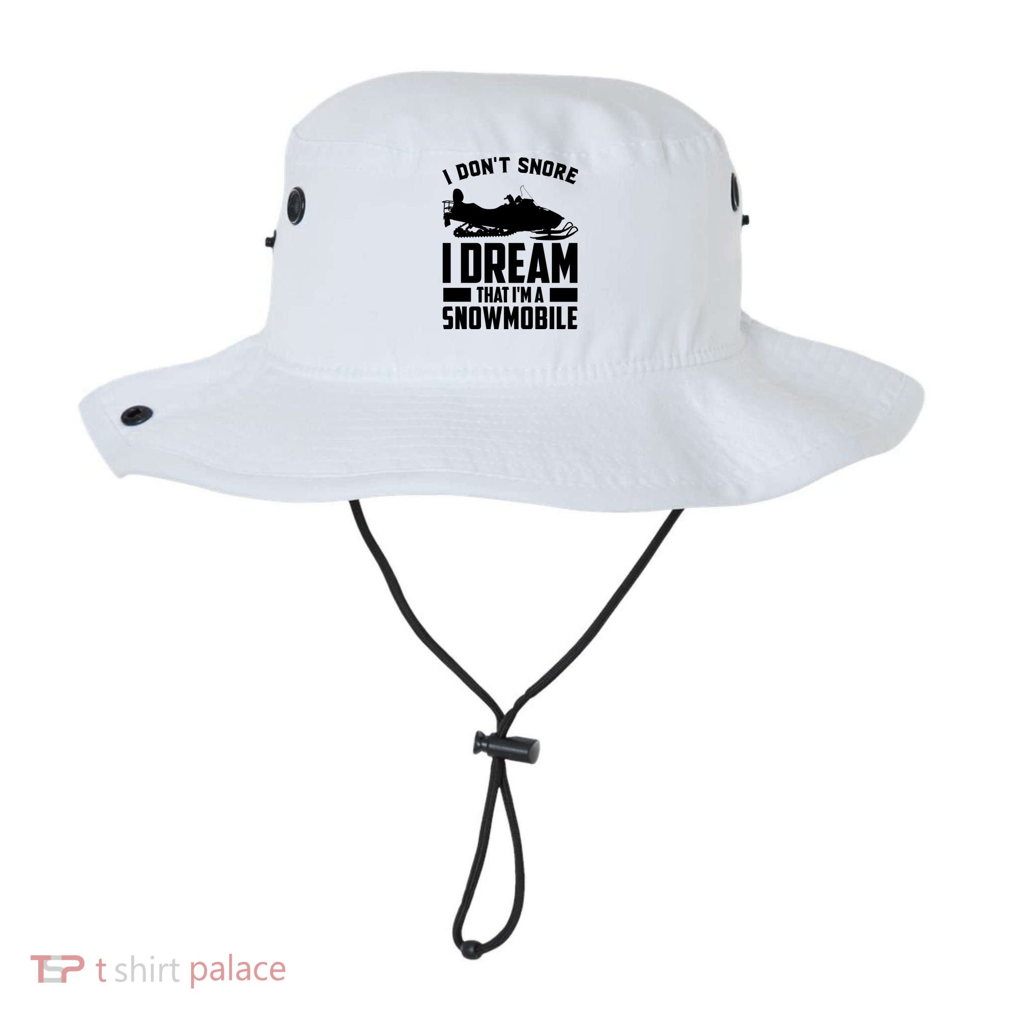 I Don't Snore I Dream That I'm A Snowmobile Bucket Hat