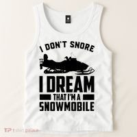 I Don't Snore I Dream That I'm A Snowmobile Tank Top thumb 2