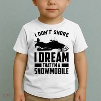 I Don't Snore I Dream That I'm A Snowmobile Toddler T-Shirt thumb 2