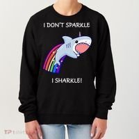 I Don't Sparkle I Sharkle Shark Unicorn Rainbow Women's Sweatshirt thumb 0