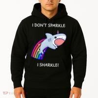 I Don't Sparkle I Sharkle Shark Unicorn Rainbow Hoodie thumb 2