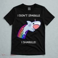 I Don't Sparkle I Sharkle Shark Unicorn Rainbow T-Shirt thumb 5