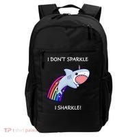 I Don't Sparkle I Sharkle Shark Unicorn Rainbow Backpack thumb 0