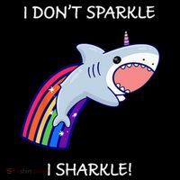 I Don't Sparkle I Sharkle Shark Unicorn Rainbow Women's Hoodie thumb 2