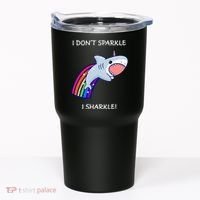 I Don't Sparkle I Sharkle Shark Unicorn Rainbow Tumbler thumb 0