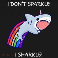 I Don't Sparkle I Sharkle Shark Unicorn Rainbow Mousepad thumb 1