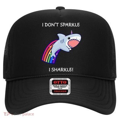I Don't Sparkle I Sharkle Shark Unicorn Rainbow Hat