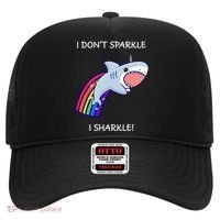 I Don't Sparkle I Sharkle Shark Unicorn Rainbow Hat thumb 0