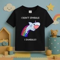 I Don't Sparkle I Sharkle Shark Unicorn Rainbow Toddler T-Shirt thumb 3