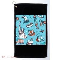 Independence Day Statue Of Liberty Golf Towel thumb 0