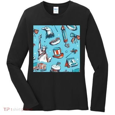 Independence Day Statue Of Liberty Women's Long Sleeve Shirt