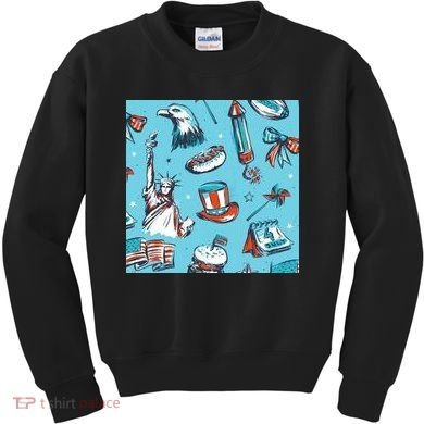 Independence Day Statue Of Liberty Kids Sweatshirt