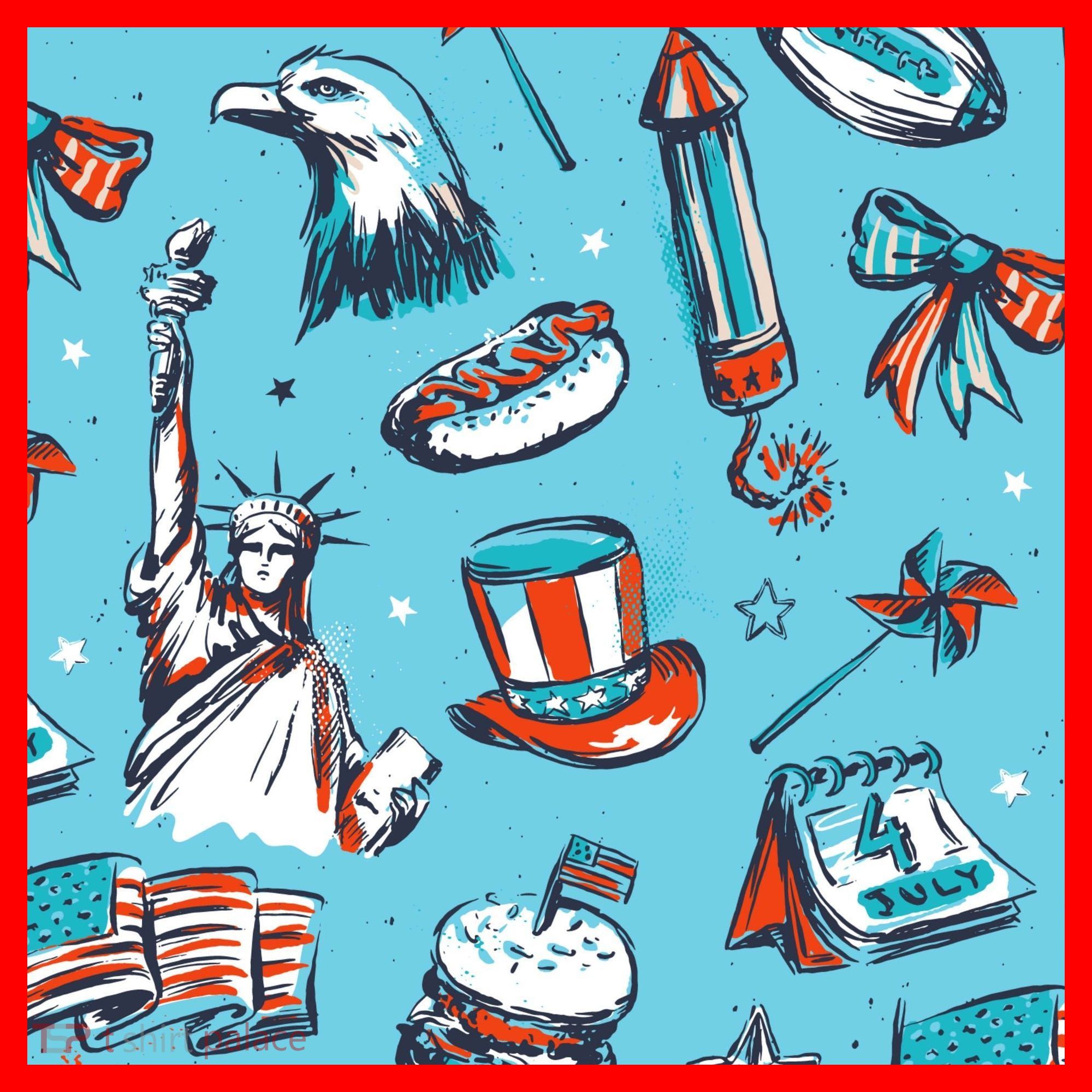 Independence Day Statue Of Liberty Santa Hat
