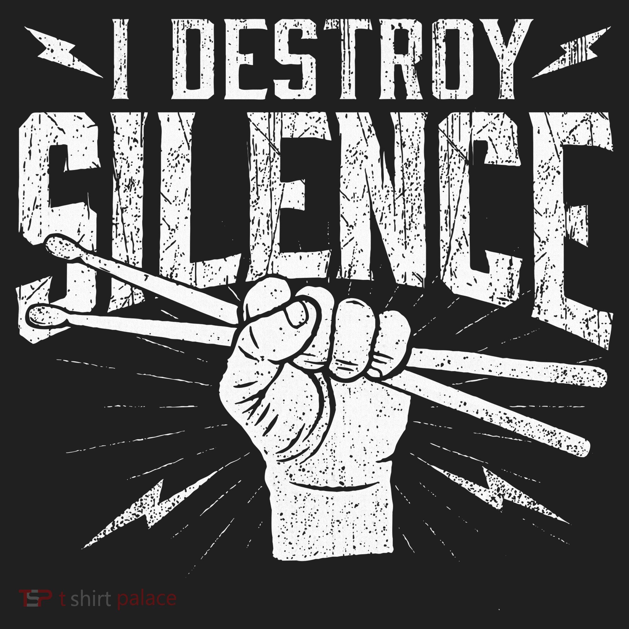 I Destroy Silence Drummer Music Lover Beanie