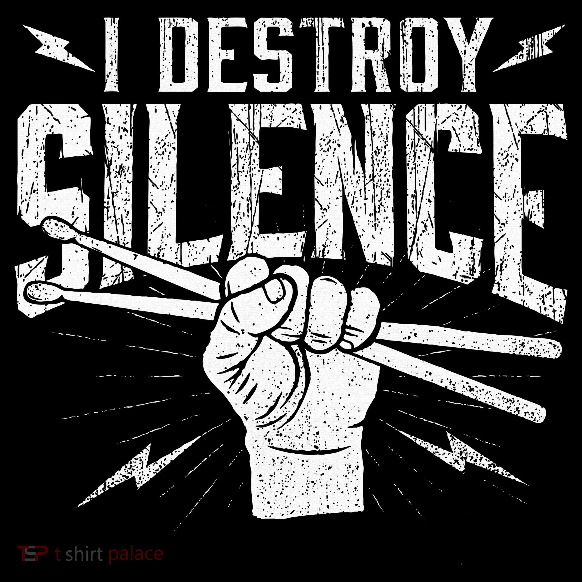 I Destroy Silence Drummer Music Lover Women's Hoodie