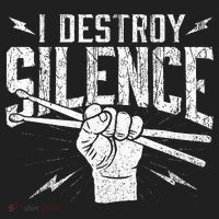 I Destroy Silence Drummer Music Lover Tumbler thumb 3
