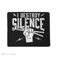 I Destroy Silence Drummer Music Lover Mousepad thumb 0