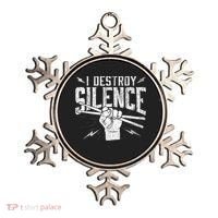 I Destroy Silence Drummer Music Lover Ornament thumb 0