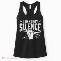 I Destroy Silence Drummer Music Lover Women's Tank Top thumb 0