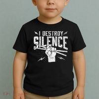 I Destroy Silence Drummer Music Lover Toddler T-Shirt thumb 2