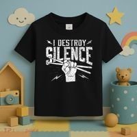 I Destroy Silence Drummer Music Lover Toddler T-Shirt thumb 3