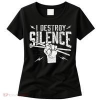 I Destroy Silence Drummer Music Lover Women's T-Shirt thumb 0