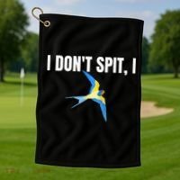 I Dont Spit I Swallow Funny Bird Watching Party BBQ Party Golf Towel thumb 1