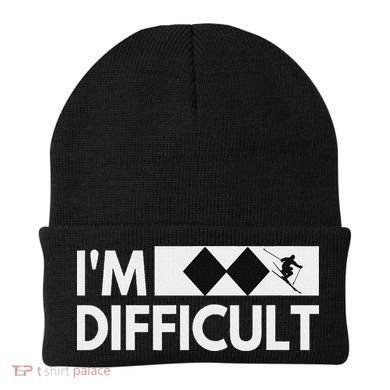 I'm Difficult Snow Ski Trip Funny Snow Skiing Downhill Skier Beanie