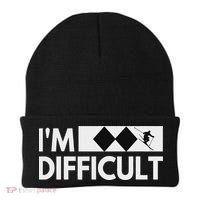I'm Difficult Snow Ski Trip Funny Snow Skiing Downhill Skier Beanie thumb 0