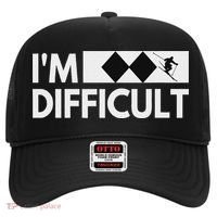 I'm Difficult Snow Ski Trip Funny Snow Skiing Downhill Skier Hat thumb 0
