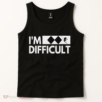 I'm Difficult Snow Ski Trip Funny Snow Skiing Downhill Skier Tank Top thumb 2