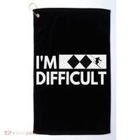 I'm Difficult Snow Ski Trip Funny Snow Skiing Downhill Skier Golf Towel thumb 0