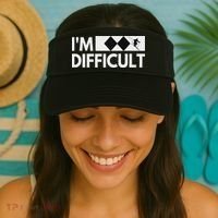 I'm Difficult Snow Ski Trip Funny Snow Skiing Downhill Skier Visor thumb 2