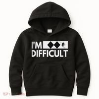 I'm Difficult Snow Ski Trip Funny Snow Skiing Downhill Skier Kids Hoodie thumb 0