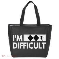 I'm Difficult Snow Ski Trip Funny Snow Skiing Downhill Skier Tote Bag thumb 0