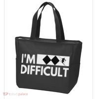 I'm Difficult Snow Ski Trip Funny Snow Skiing Downhill Skier Tote Bag thumb 3