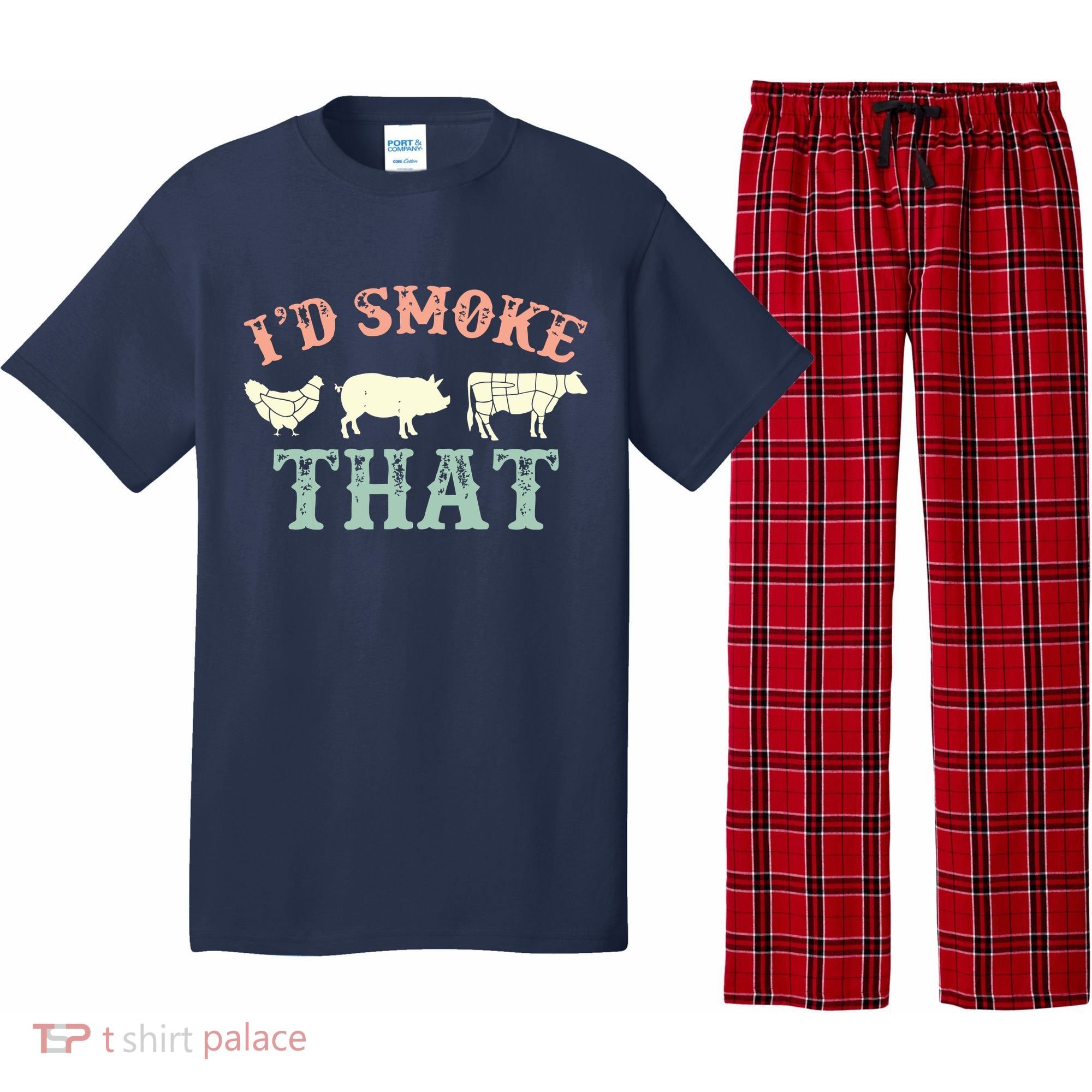 I D Smoke That Grilling Barbeque BBQ Pajama Set