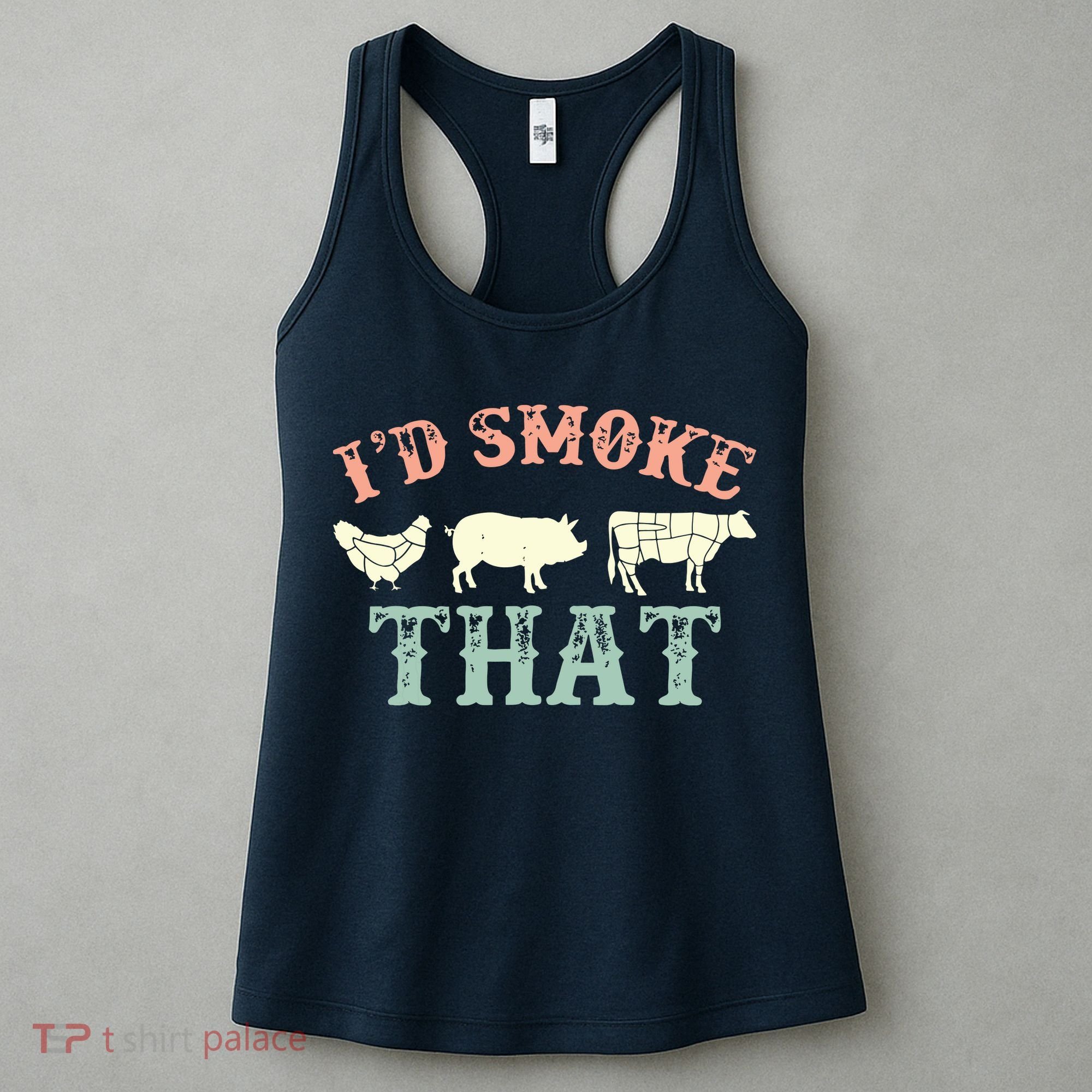 I D Smoke That Grilling Barbeque BBQ Women's Tank Top