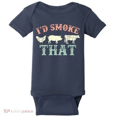 I D Smoke That Grilling Barbeque BBQ Baby Bodysuit