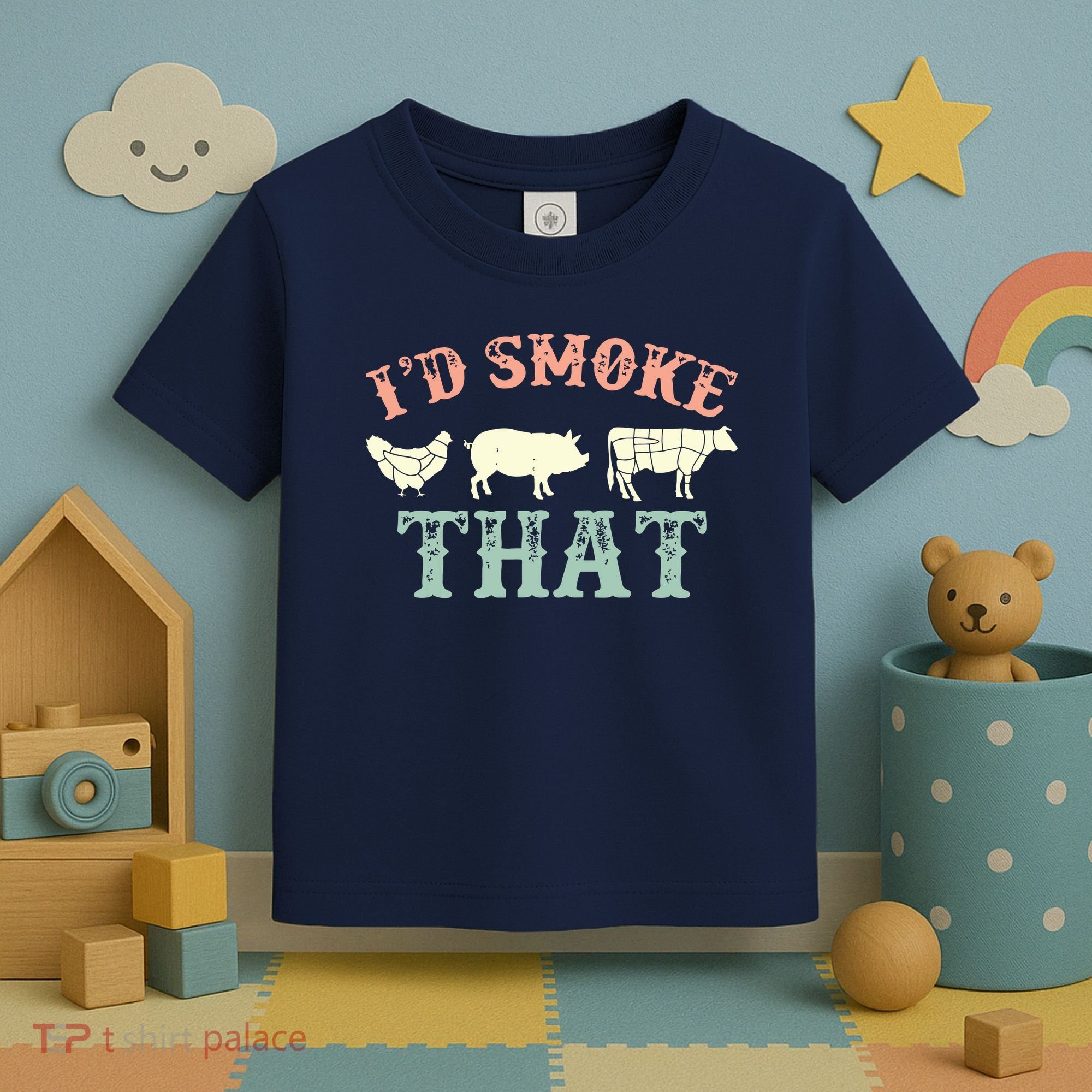 I D Smoke That Grilling Barbeque BBQ Toddler T-Shirt