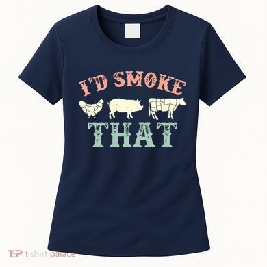 I D Smoke That Grilling Barbeque BBQ Women's T-Shirt