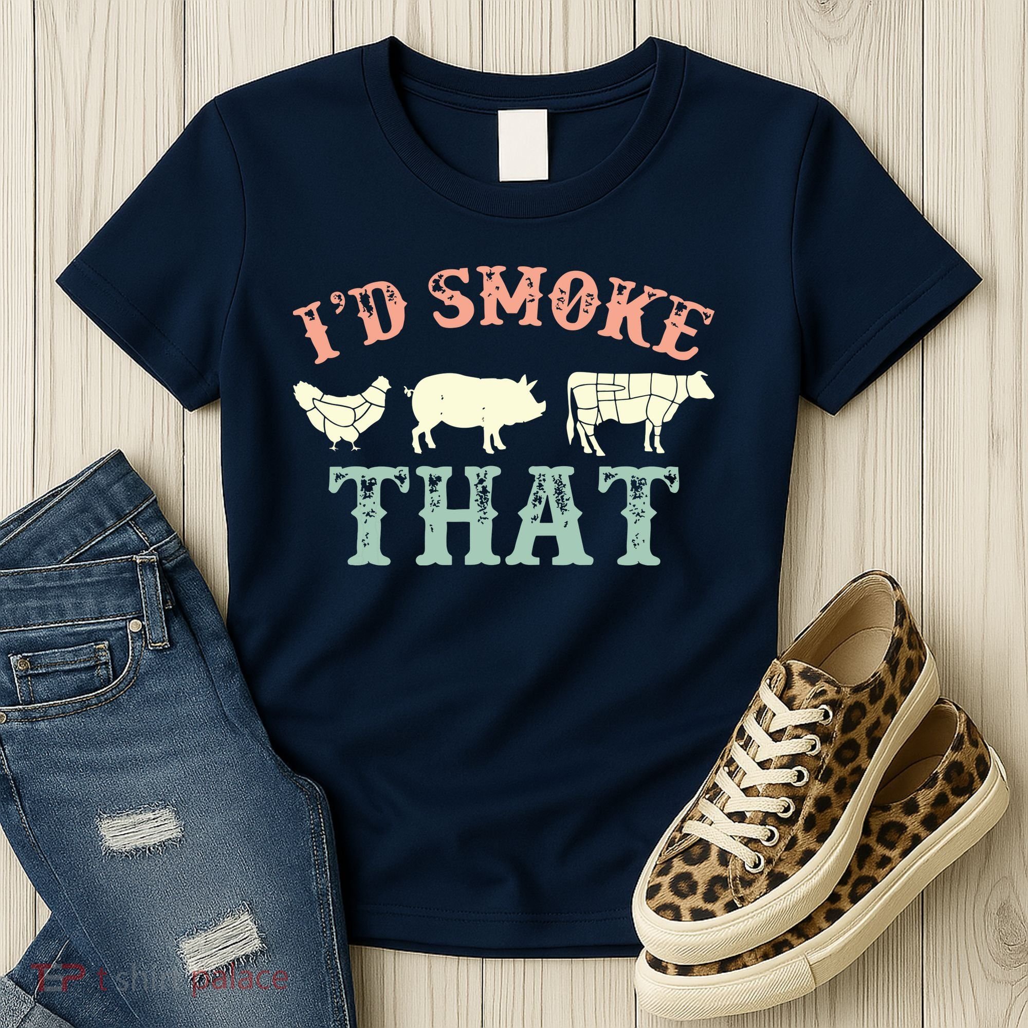 I D Smoke That Grilling Barbeque BBQ Women's T-Shirt